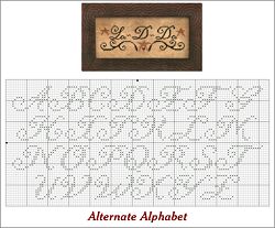 Alternate Alphabet Free Cross Stitch Chart from La-D-Da