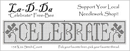 Celebrate Free Cross Stitch Chart from La-D-Da