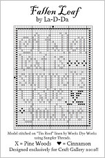 Fallen Leaf Free Cross Stitch Chart from La-D-Da