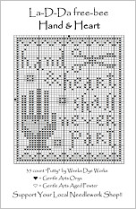 Hand & Heart Free Cross Stitch Chart from La-D-Da