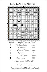 TinySampler Free Cross Stitch Chart from La-D-Da